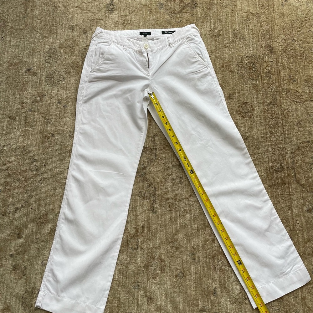 J. Crew Belmarin White Cotton Pants - Picture 11 of 14